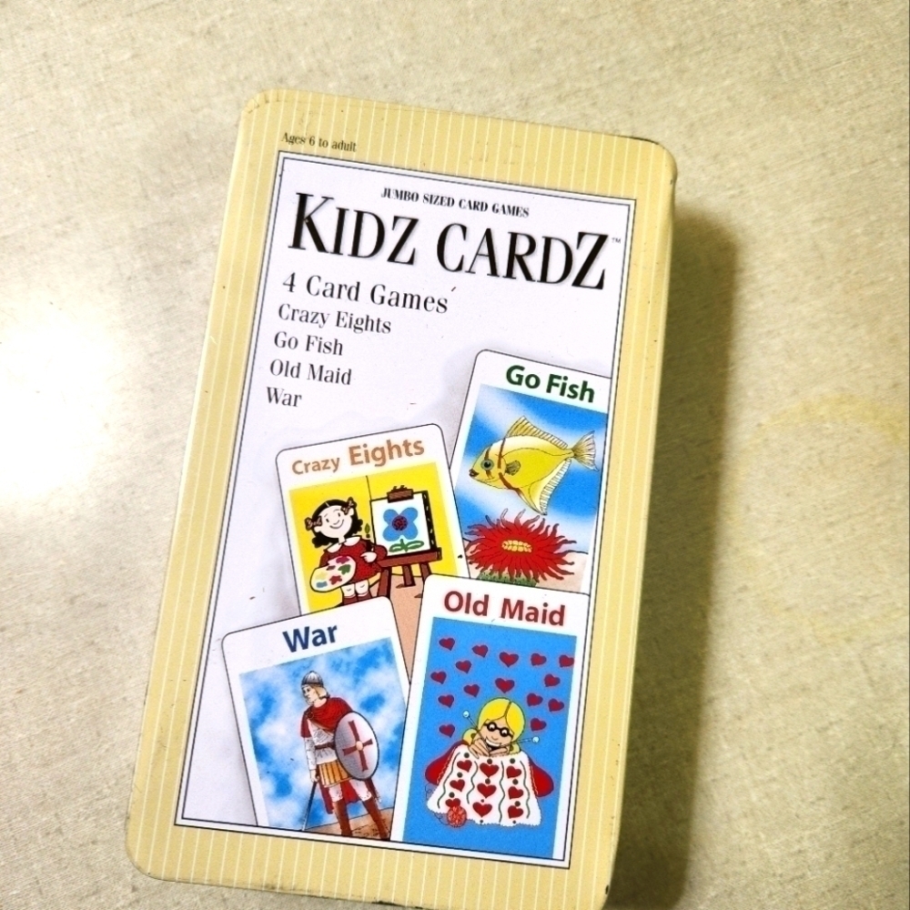 NIB KIDZ CARDZ 4 in 1 Card Games. Still shrink wrapped, never used.